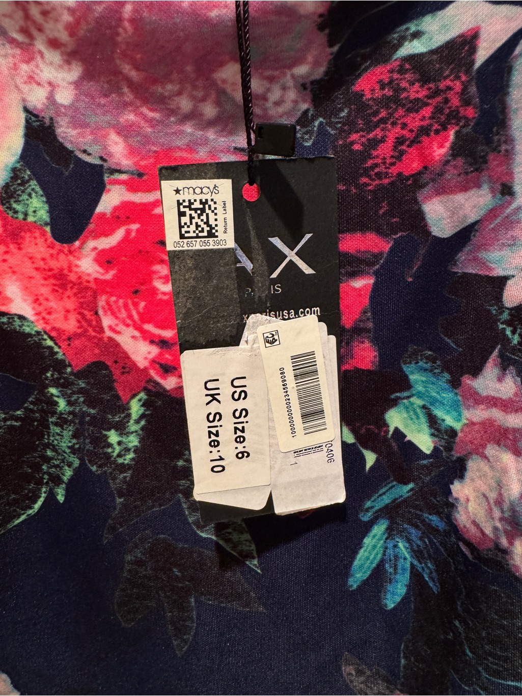 Ax Paris Navy & Rose Floral Midi Dress — image 4 of 5